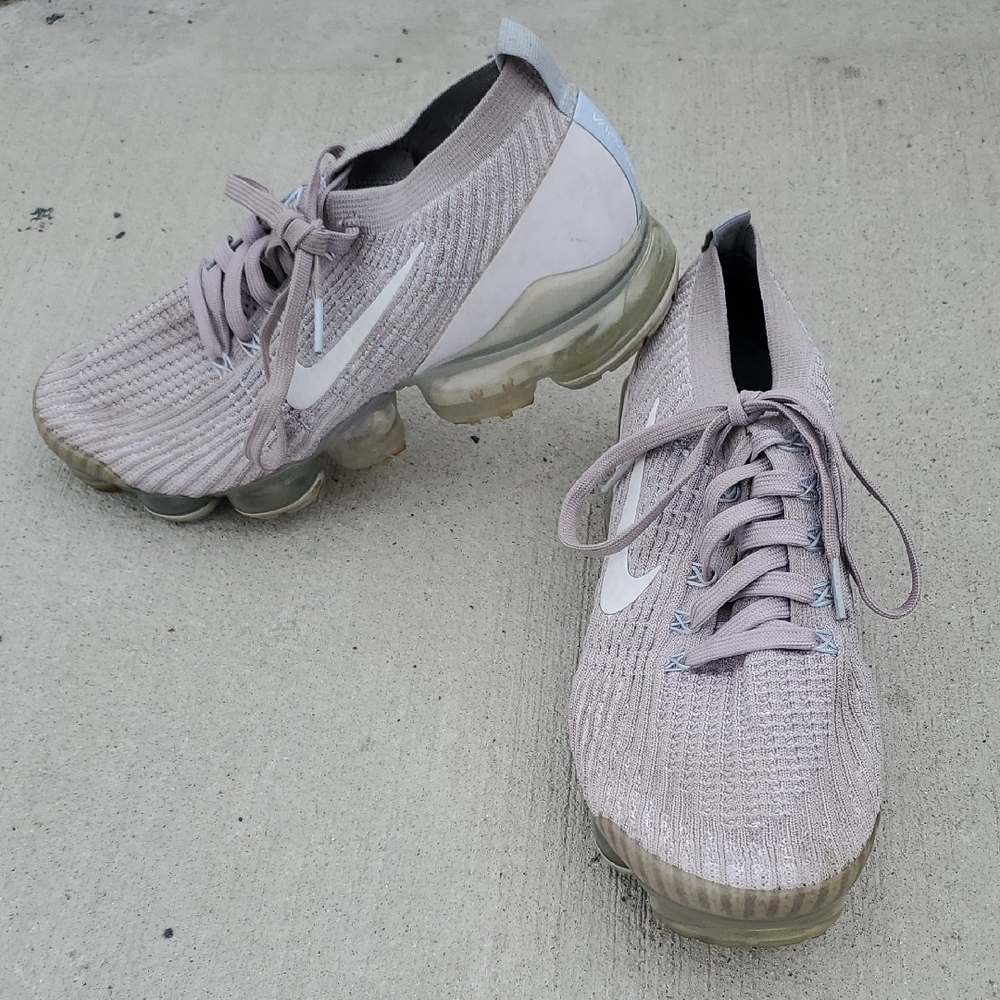 Nike Air Max Vapor Flyknit 3 Women's Gray Running Shoes - Picture 3 of 16